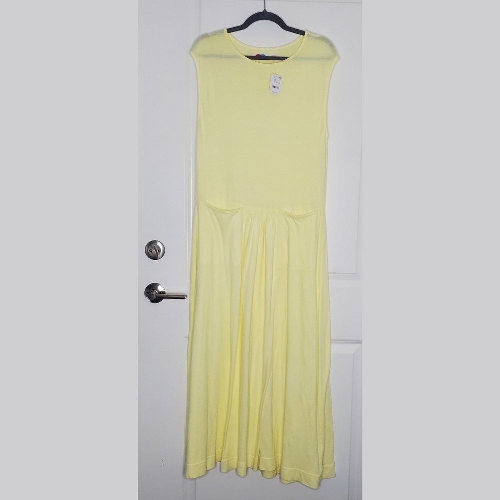 Free People Beach Nikki Butter Yellow T-Shirt Maxi Dress - Picture 4 of 8